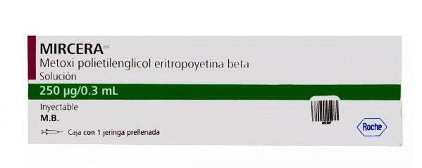 Mircera Jeringa 250Mcg/0.3Ml Con 1 (Metoxipolietilenglicol Epoetina Beta) - WeCare Pharma