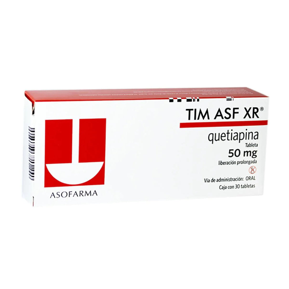 Tim Asf Xr 50Mg Con 30 Tabletas (Quetiapina)