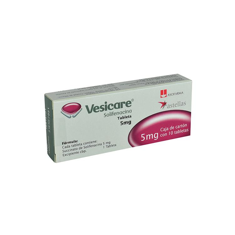 Vesicare 5Mg Con 10 Tabletas (Solifenacina)