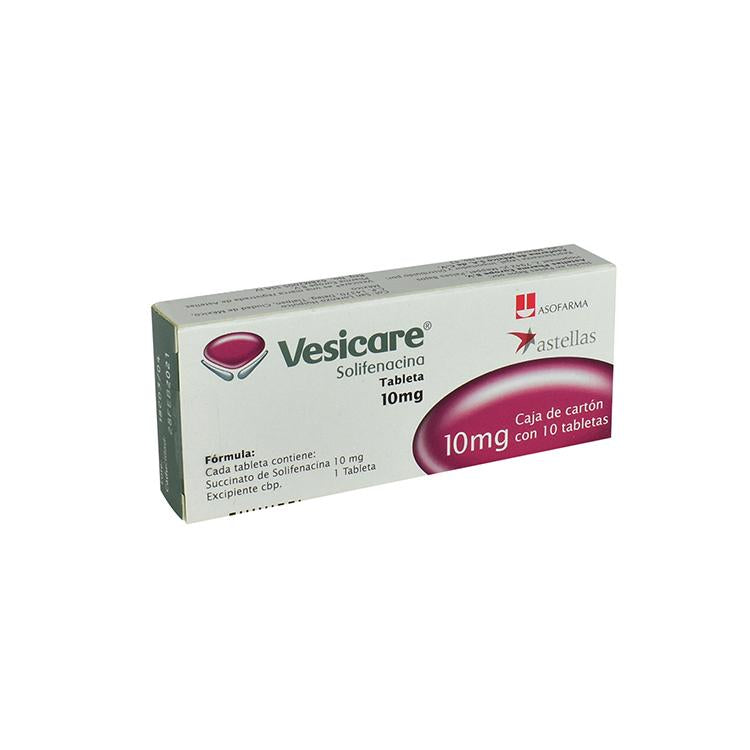 Vesicare 10Mg Con 10 Tabletas (Solifenacina)