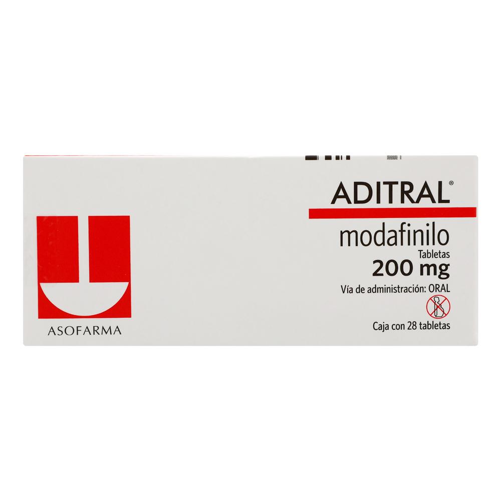 Aditral 200Mg Con 28 Tabletas (Modafilino)