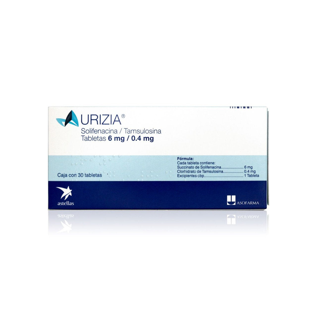 Urizia 6Mg/0.4Mg Con 30 Tabletas (Solifenacina/Tamsulosina)