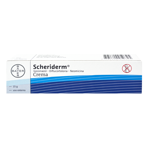 Scheriderm Crema 10Mg/1Mg/3.3Mg 15G (Isoconazol/Diflucortolona/Neomicina)