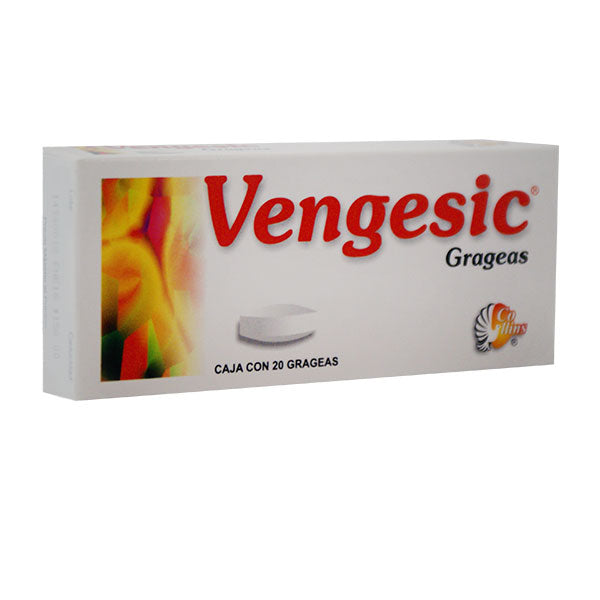 Vengesic Gragea Con 20 (Fenilbutazona/Dexa/Metocarbamol/Aluminio)