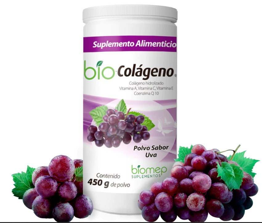 Bio Colageno Polvo 450G (Colageno Hidrolizado/Vitamina A/C/E/Coenzima Q10)