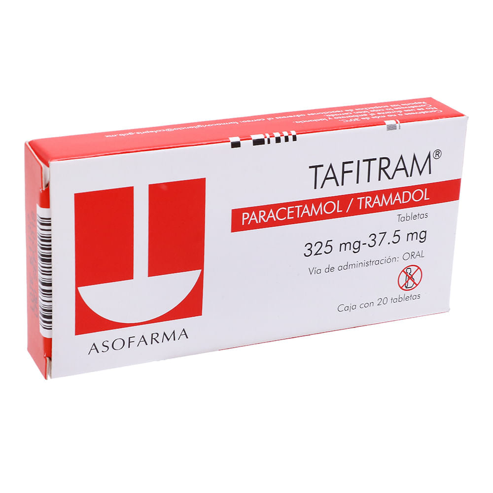 Tafitram 325Mg/37.5Mg Con 20 Tabletas (Paracetamol/Tramadol)