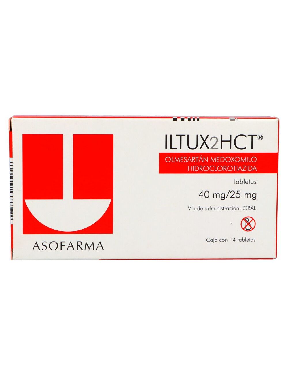 Iltux2Hct 40Mg/25Mg Con 14 Tabletas (Olmesartan/Hidroclorotiazida)