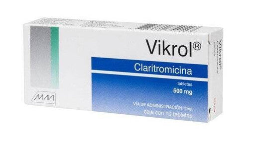 Vickrol 500Mg Con 10 Tabletas (Claritromicina) - WeCare Pharma