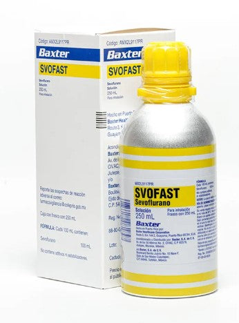 Svofast Frasco 250Ml Baxter (Sevoflurano)