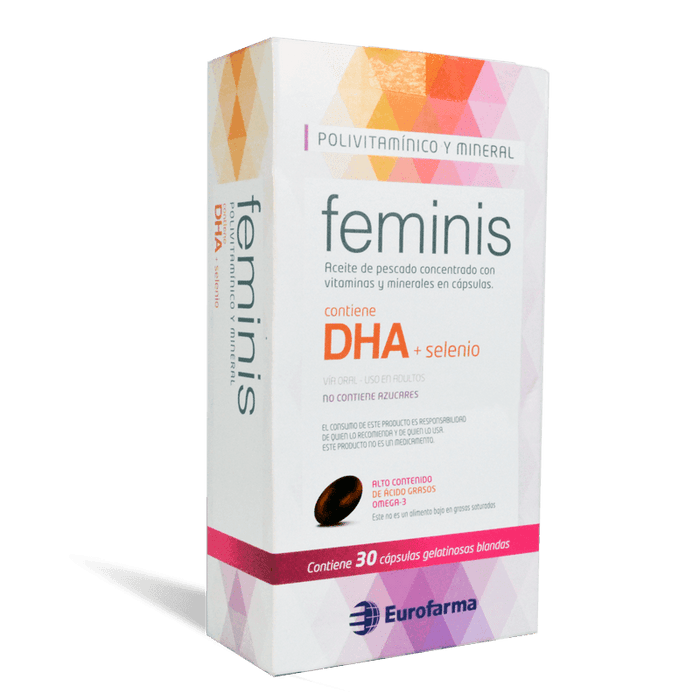 Feminis Con 30 Capsulas (Vitaminas/Minerales/Dha/Selenio) - WeCare Pharma
