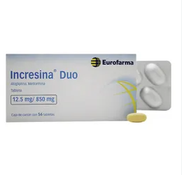 Incresina Duo 12.5/850 Con 56 Tabletas (Alogliptina/Metfromina)