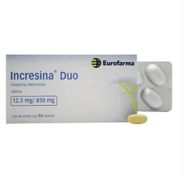 Incresina Duo 12.5/850 Con 56 Tabletas (Alogliptina/Metfromina) - WeCare Pharma