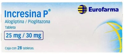 Incresina P 25Mg/30Mg Con 28 Tabletas (Alogliptina/Pioglitazona)