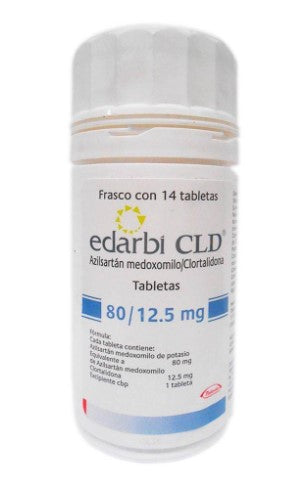 Edarbi Cld 80Mg/12.5Mg Con 14 Tabletas (Azilsartan Medoxomilo/Clortalidona)