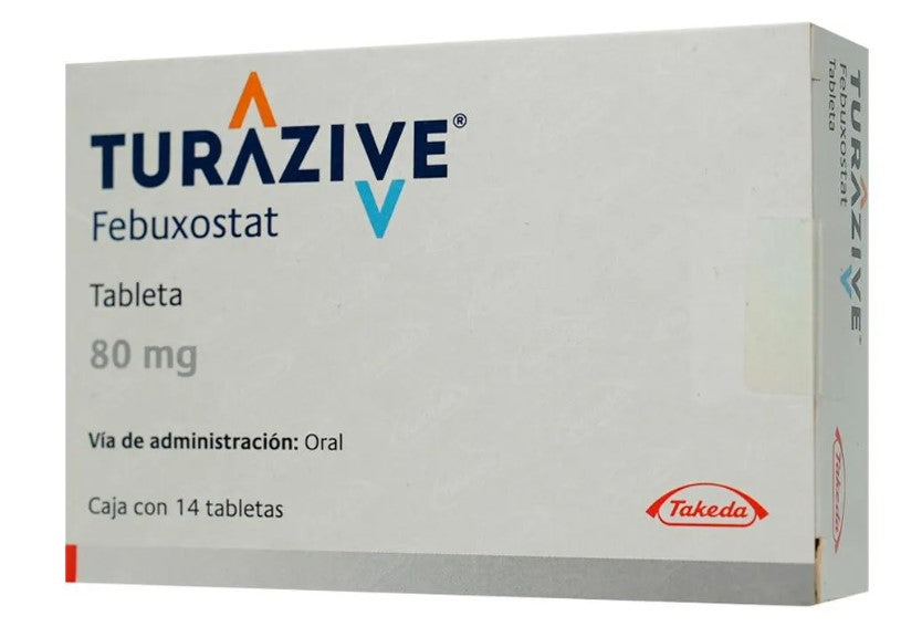 Turazive 80Mg Con 14 Tabletas (Febuxostat)