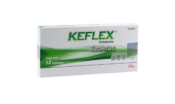 Keflex 500Mg Con 12 Tabletas (Cefalexina)