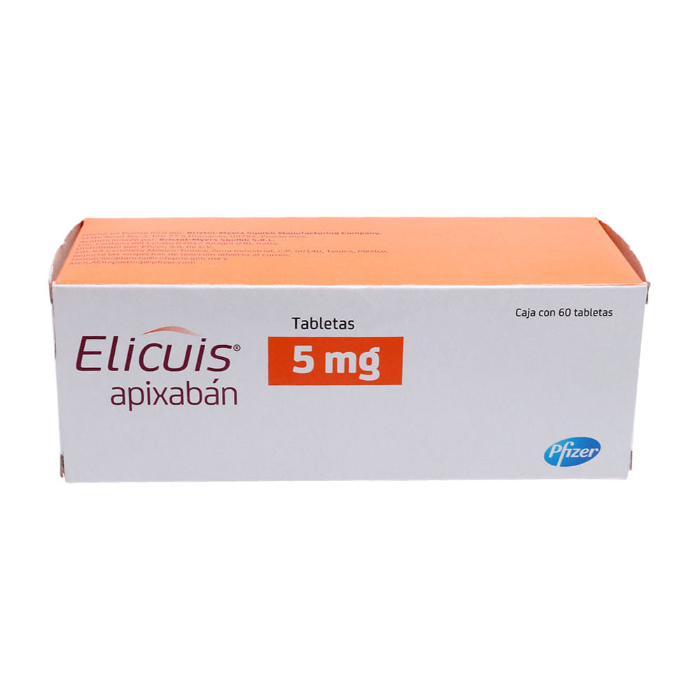 Elicuis 5Mg Con 60 Tabletas (Apixaban)