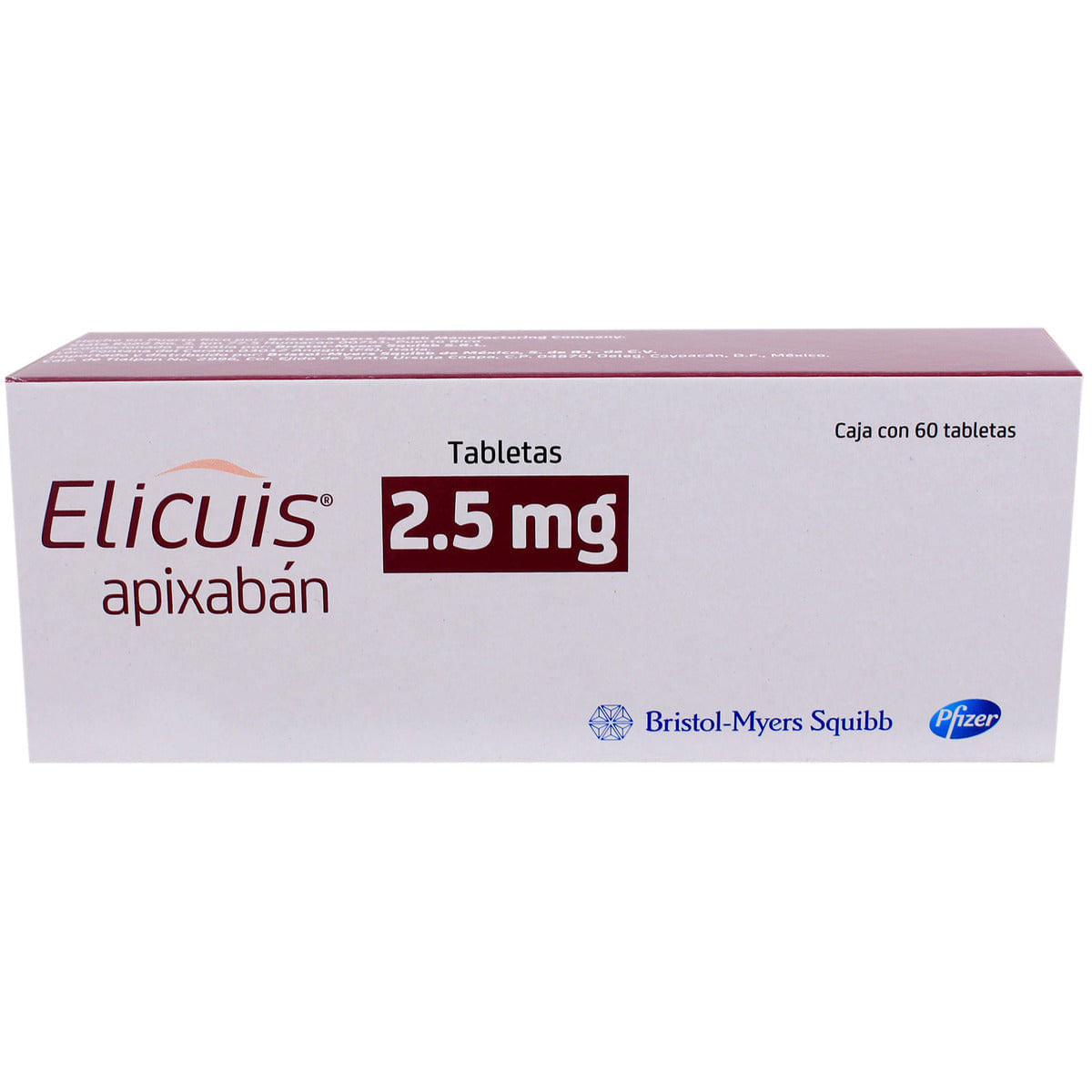 Elicuis 2.5Mg Con 20 Tabletas (Apixaban)