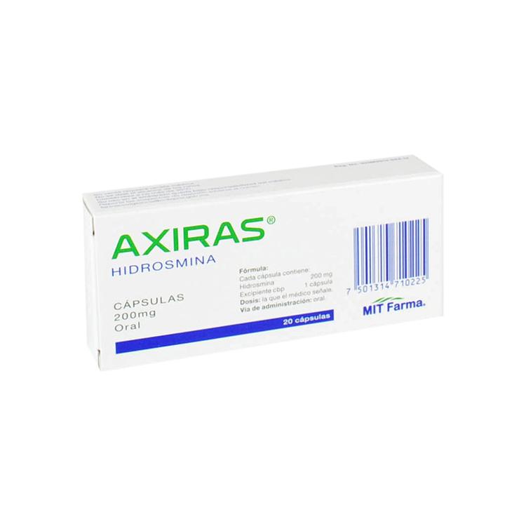 Axiras 200Mg Con 20 Capsulas (Hidrosmina)