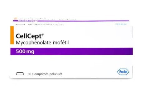 Cellcept 500Mg Con 50 Tabletas (Micofenolato De Mofetilo)