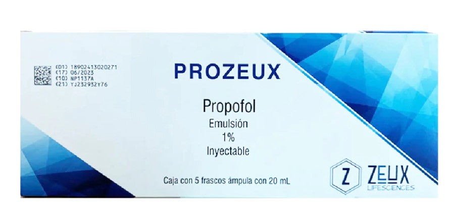 Prozeux 200Mg 20Ml Con 5 Ampulas (Propofol)