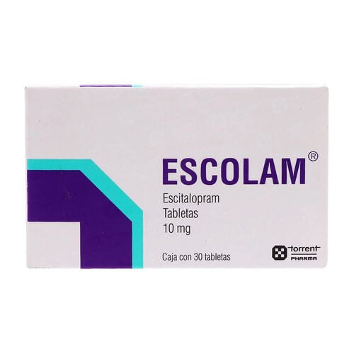 Escolam 10Mg Con 30 Tabletas (Escitalopram)