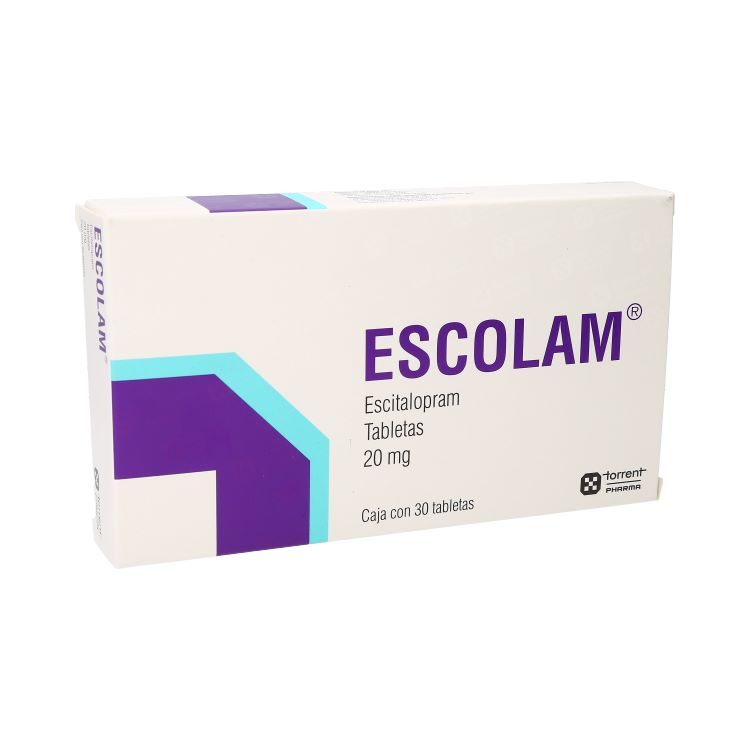 Escolam 20Mg Con 30 Tabletas (Escitalopram)