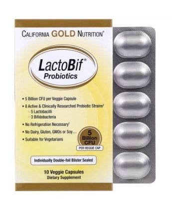Lactobif 5 Probiotics 5000Millones Ufc Con 10 California Gold Capsulas - WeCare Pharma