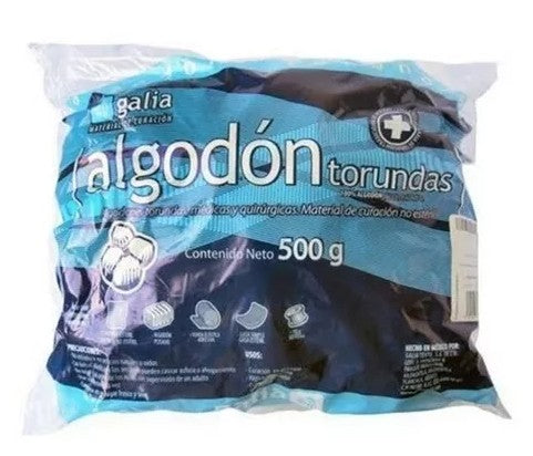 Algodon Torundas Bolsa 500G Galia