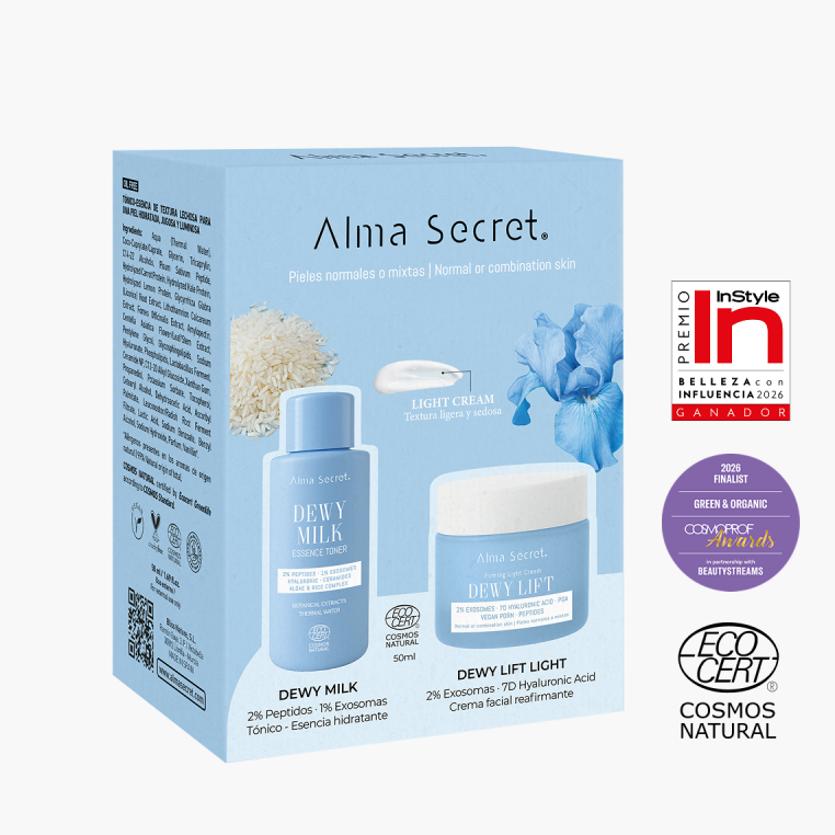 Alma Secret Cofre Dewy Lift Light Crema Día Piel Normal-Mixta 50 Ml + Dewy Milk Tónico 50 Ml 8436568714431