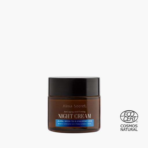 Alma Secret Crema De Noche Antiedad Y Reparadora Con Jojoba, Té Verde Y Ácido Hialurónico 50 Ml 8436568711188