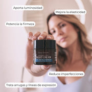 Alma Secret Crema De Noche Antiedad Y Reparadora Con Jojoba, Té Verde Y Ácido Hialurónico 50 Ml, beneficios 8436568711188