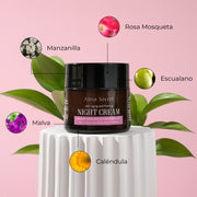 Alma Secret Crema De Noche Antiedad Y Reparadora Con Rosa Mosqueta, Escualano Y Ácido Hialurónico 50 8436568711171 con ingredientes