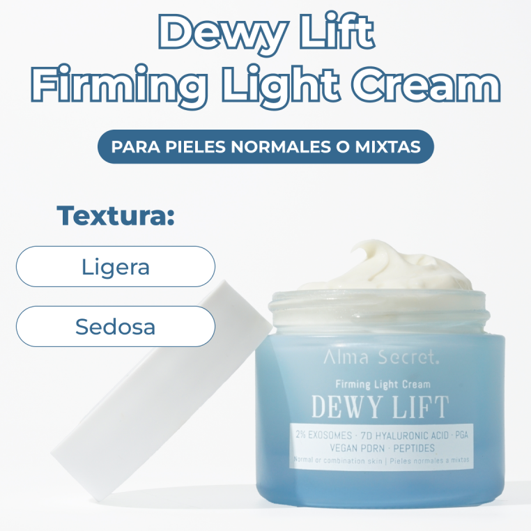Alma Secret Dewy Lift Light Crema De Día Reafirmante Para Piel Normal A Mixta Con Exosomas 2% 50 Ml 8436568714363 caracteristicas