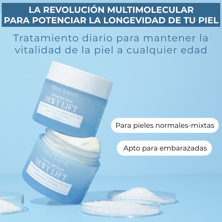 Alma Secret Dewy Lift Light Crema De Día Reafirmante Para Piel Normal A Mixta Con Exosomas 2% 50 Ml 8436568714363 tratamientos para que edades