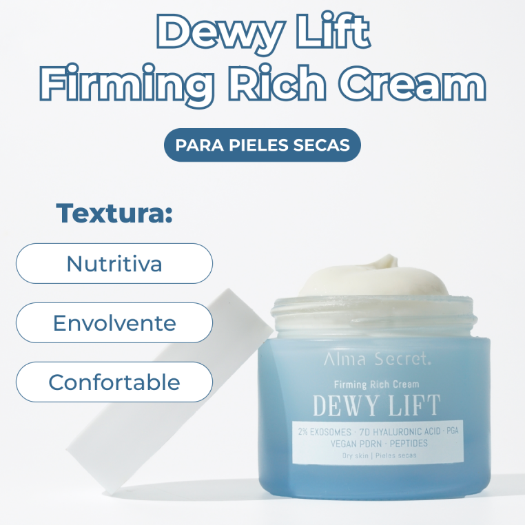 Alma Secret Dewy Lift Rich Crema De Día Reafirmante Para Piel Seca Con Exosomas 2% 50 Ml, Dewy Lift firming Rich Cream, para pieles secas, 8436568714356