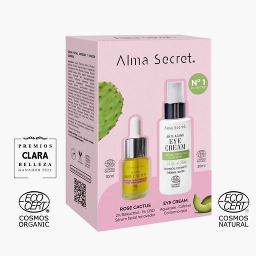 Alma Secret Kit Contorno De Ojos Con Aguacete, Cafeina Y Té Verde 30 Ml+Mini Rose Cactus 10 Ml 8436568713830