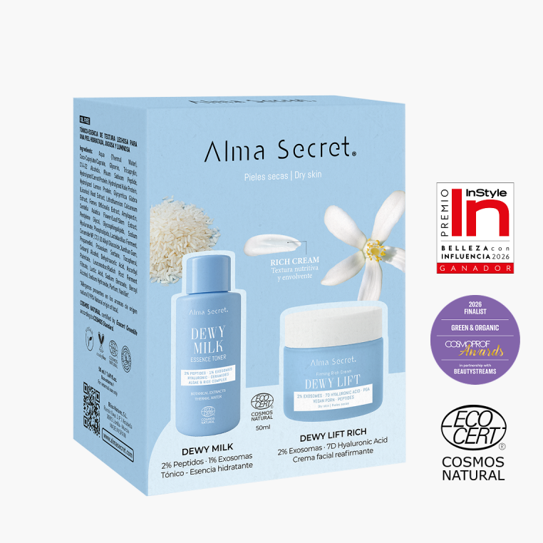 Alma Secret Kit Dewy Lift Rich Crema De Día Reafirmante Para Piel Seca 50 Ml+Dewy Milk Essence 50Ml 8436568714424