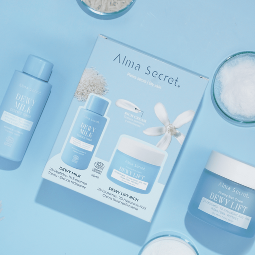 Alma Secret Kit Dewy Lift Rich Crema De Día Reafirmante Para Piel Seca 50 Ml+Dewy Milk Essence 50Ml 8436568714424 Productos que contiene el kit