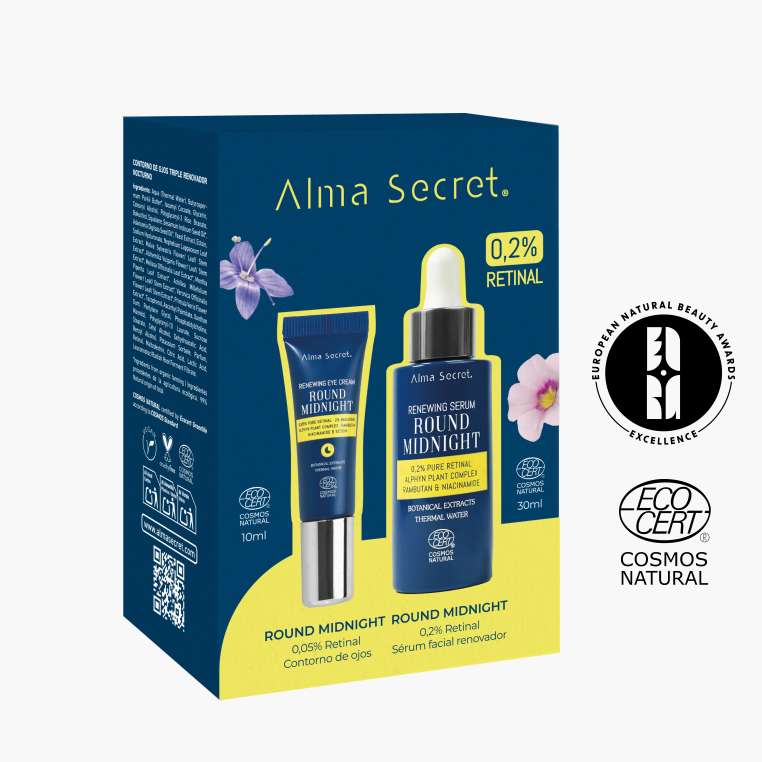 Alma Secret Kit Round Midnight Sérum Facial C/Retinal 0.2% 30Ml+Contorno De Ojos C/Retinal 0.05% 10M 8436568714240