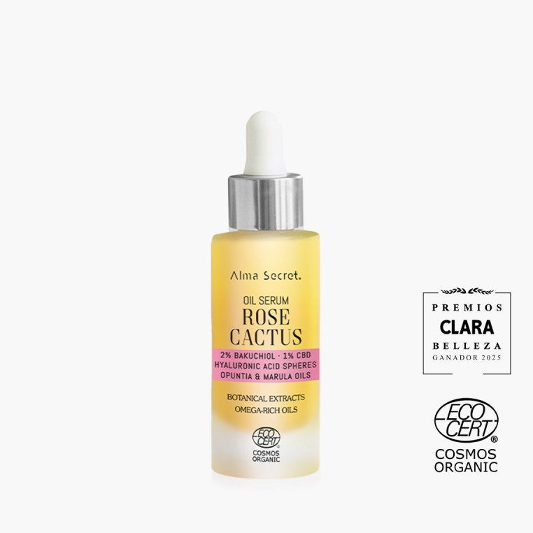 Alma Secret Rose Cactus Sérum-Aceite Facial Con Bakuchiol 2%, Cica Y Ácido Hialurónico 30 Ml 8436568713052