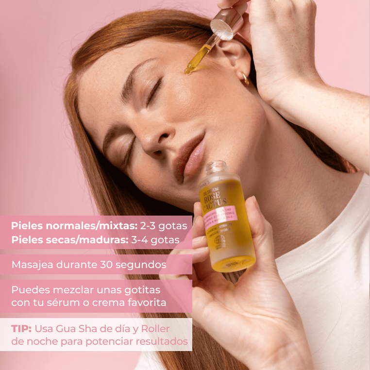 Alma Secret Rose Cactus Sérum-Aceite Facial Con Bakuchiol 2%, Cica Y Ácido Hialurónico 30 Ml 8436568713052 usuario con gotero