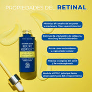 Alma Secret Round Midnight Sérum Facial Con Retinal Puro 0.1% Y Niacinamida 30 Ml, propiedades del retinal 8436568713038