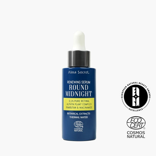 Alma Secret Round Midnight Sérum Facial Con Retinal Puro 0.1% Y Niacinamida 30 Ml 8436568713038