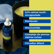 Alma Secret Round Midnight Sérum Facial Con Retinal Puro 0.1% Y Niacinamida 30 Ml, ingredientes 8436568713038