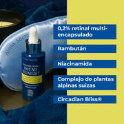 Alma Secret Round Midnight Sérum Facial Con Retinal Puro 0.2% Y Niacinamida  30 Ml, multi-encapsulado, rambután, niacimida, complejo de plantas alpinas suizas, Circadian Bliss 8436568713045