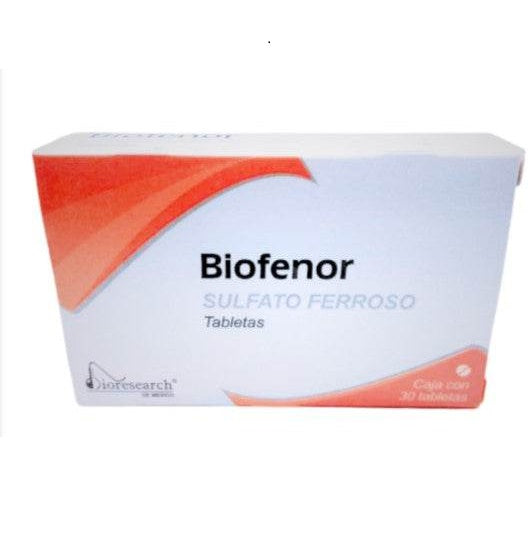 Biofenor 60.27Mg Con 30 Tabletas (Sulfato Ferroso) - WeCare Pharma