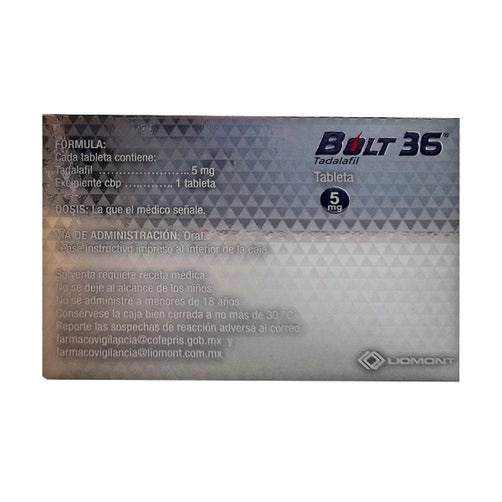 Bolt (Tadalafil) 5Mg Tablestas Con 28 7501299310663 reverso