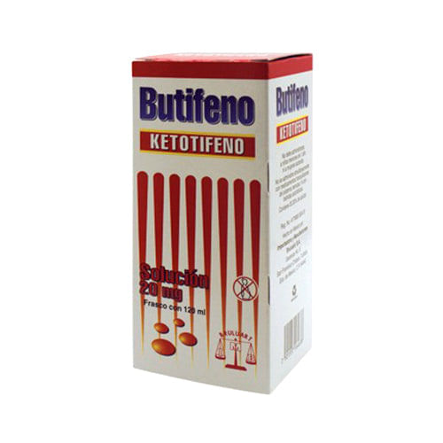 Butifeno (Ketotifeno) Frasco Con 20Mg/100Ml 120Ml 7501537164638