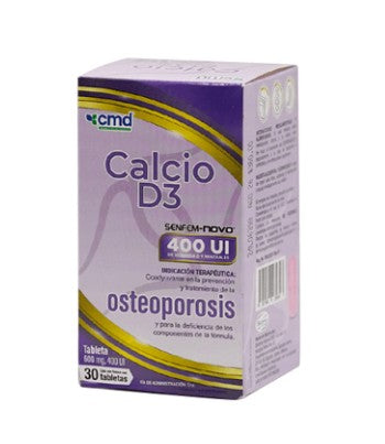 Calcio/Vitamina D3 400Unidades Tabletas  Con 30